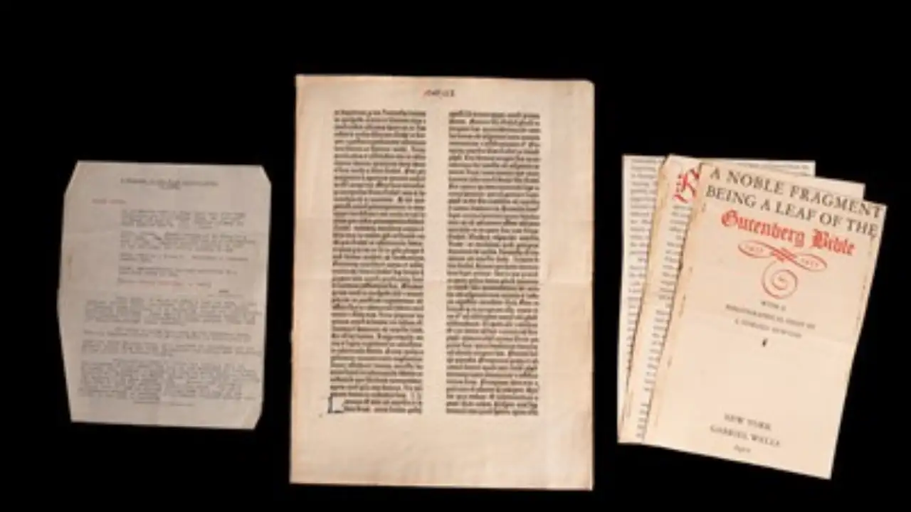 Bought for just £25 in the early 20th century, the roughly 570-year-old leaf from the Gutenberg