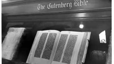 Bought for just £25 in the early 20th century, the roughly 570-year-old leaf from the Gutenberg