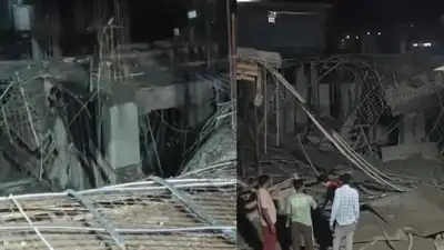 Three workers were rescued after the roof slab of an under-construction commercial building
