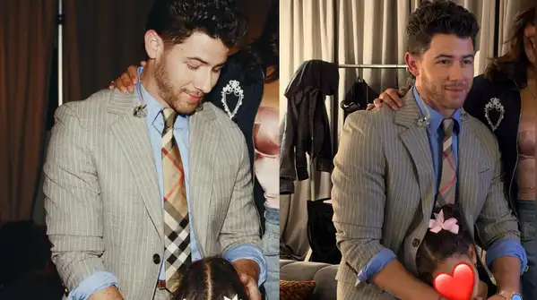 Where Priyanka successfully combined the relaxed nature of denim with satin, Nick Jonas opted