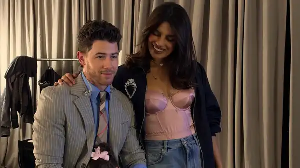 Where Priyanka successfully combined the relaxed nature of denim with satin, Nick Jonas opted