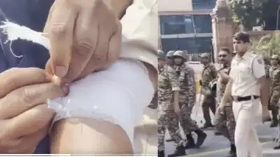 Chaos erupted outside Akashwani Bhawan as stone pelting marked the CJP's protest against Chief