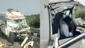 Taking Subedar Major Satyawan Singh's mortal remains home, 3 family members killed as ambulance