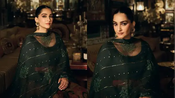 Sonam Kapoor's Gaurang Shah Kalamkari look is pure jewel-toned drama with a maximalist twist