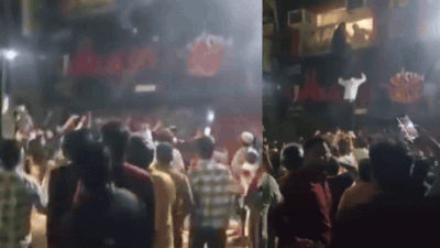 Dramatic visuals from northeast Delhi’s Maujpur showed people jumping from a first-floor window