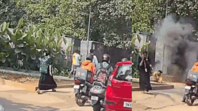 Video: Bengaluru footpath transformer explodes outside Amazon office, 2 injured