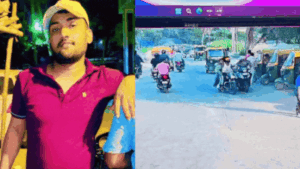 four men riding a motorcycle allegedly overtook and intercepted him before stabbing him