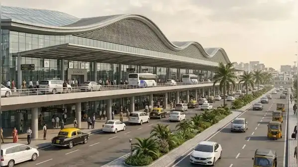 (AI image) Chennai Metro Rail's plan to extend a line from the airport towards Parandur via