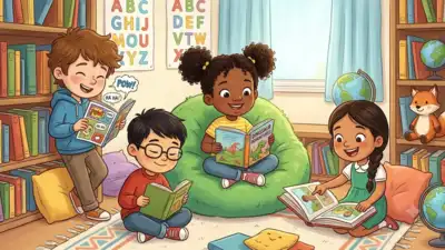 A character's expression opens a Feelings Circle where children learn to name what they feel