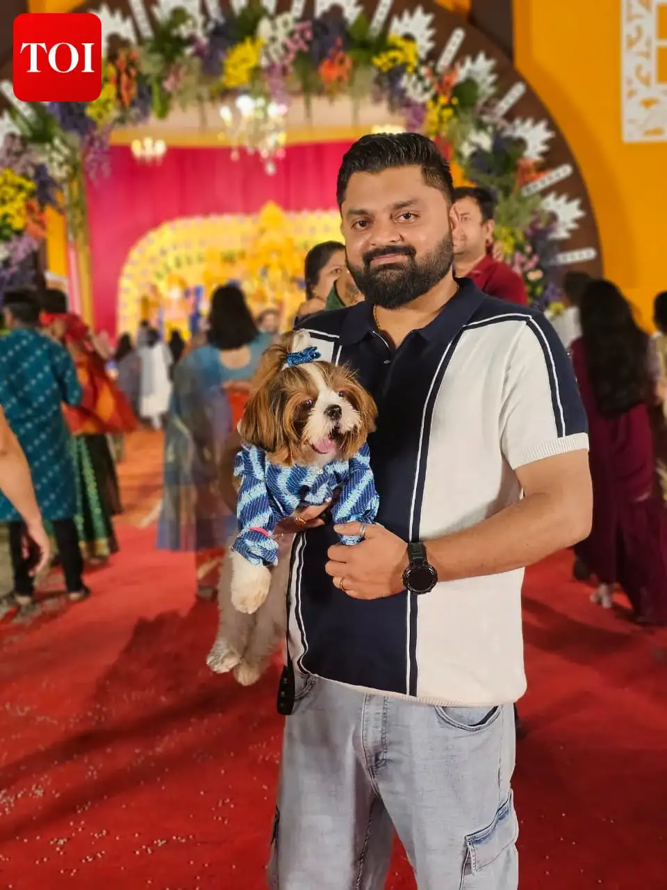 Wagging tails, festive finery and pandal-hopping — pets are finding their place in Hyderabad’s
