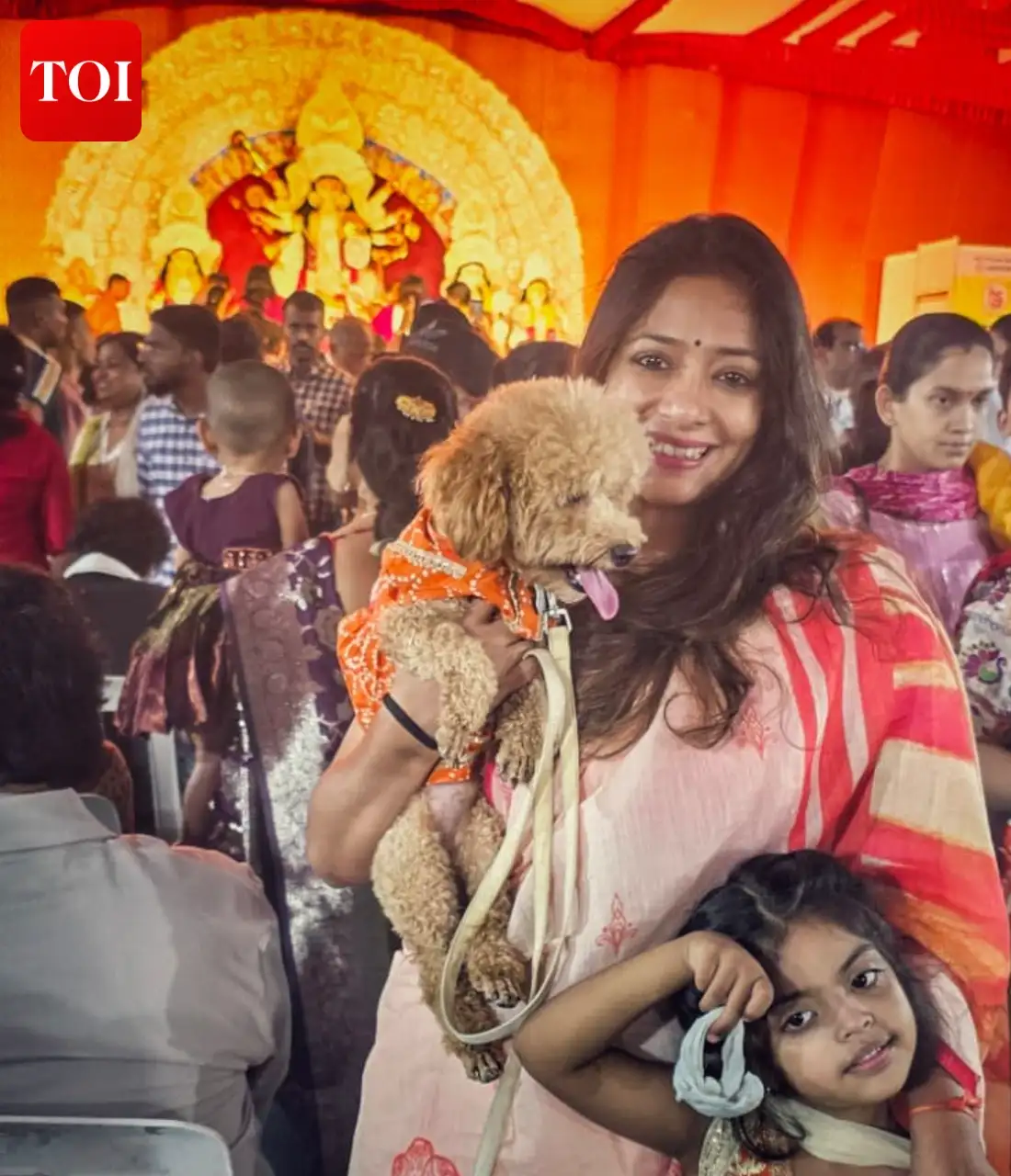 Wagging tails, festive finery and pandal-hopping — pets are finding their place in Hyderabad’s