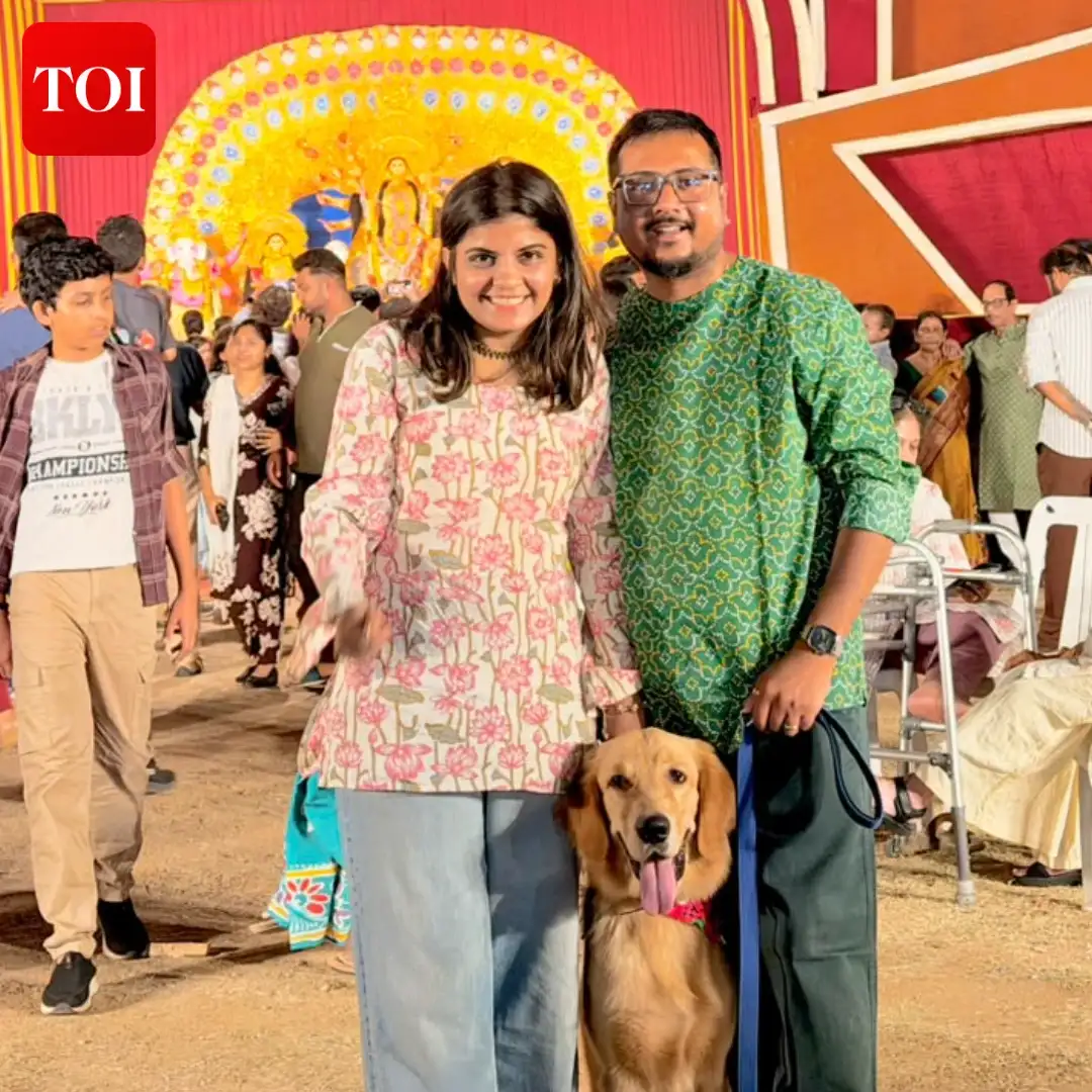 Wagging tails, festive finery and pandal-hopping — pets are finding their place in Hyderabad’s