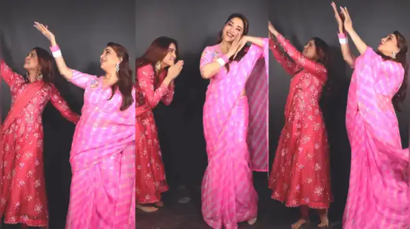 Bringing together two generations of Rajshri heroines, Madhuri Dixit and Sharvari offer