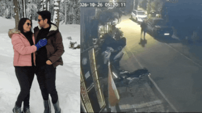 CCTV footage shows Priya leaving her house and heading towards her car About three minutes