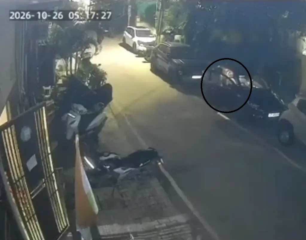CCTV footage shows Priya leaving her house and heading towards her car About three minutes
