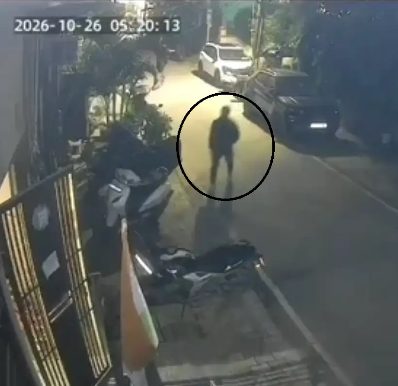 CCTV footage shows Priya leaving her house and heading towards her car About three minutes