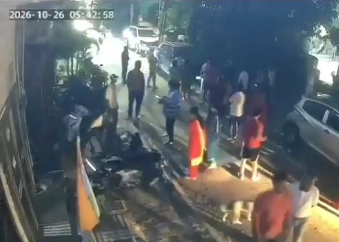 CCTV footage shows Priya leaving her house and heading towards her car About three minutes