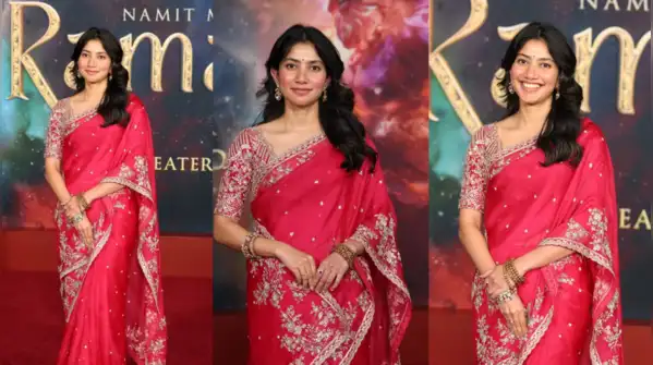 Sai Pallavi's ensemble offered the boldest splash of colour on the red carpet