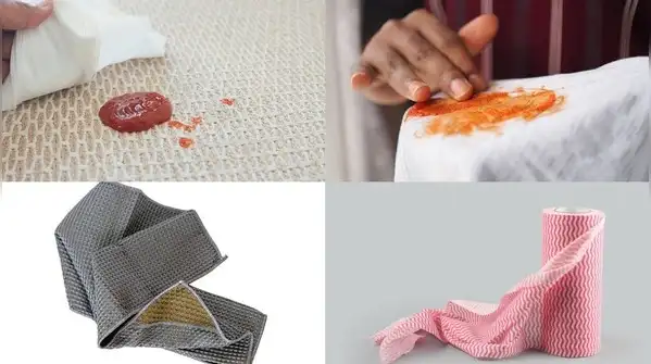 Wash kitchen cloths with other kitchen linen, not with your clothes, since grease and food