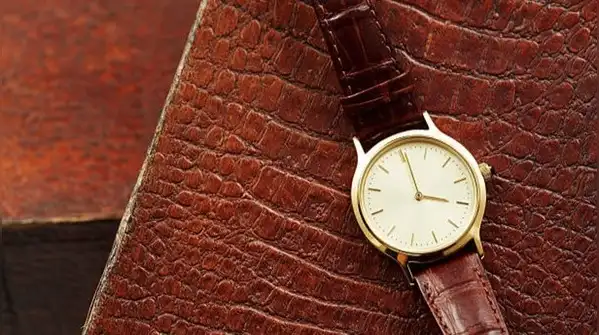 Even if your watch case is water resistant, the strap usually isn’t, and getting it wet can
