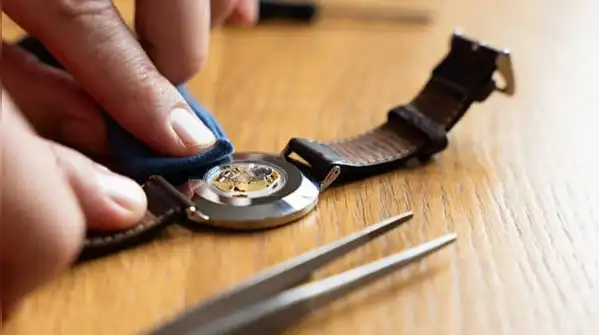 Even if your watch case is water resistant, the strap usually isn’t, and getting it wet can
