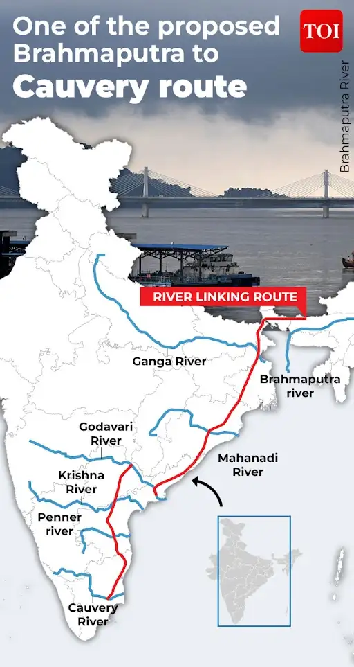 The proposal is part of India's long-running river-interlinking programme