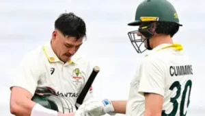 Australia's Matt Renshaw and captain Pat Cummins (Image: ANI)