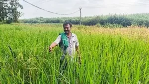 Parashuram Yattinagudda, 45, a former postal department employee who took up organic farming
