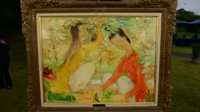 During the pandemic, a US hospital worker paid $15.99 for a Goodwill painting and hung it above