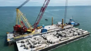 By the time the project is completed, workers are expected to have removed around 100,000 tons