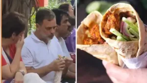Rahul Gandhi's recent protest lunch was a Kathi Roll, but the roll in his hand carried a story