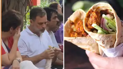 Rahul Gandhi's recent protest lunch was a Kathi Roll, but the roll in his hand carried a story