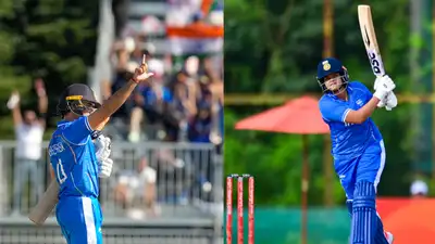 India's Abhishek Sharma and Shafali Verma (Agency Images)
