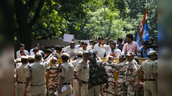 Nearly 10,000 people gathered at Mumbai’s Shivaji Park for the Cockroach Janta Party protest