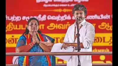 TVK candidate P Sathyabama has won the Dharapuram byelection by a margin of 9,471 votes