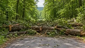 A New York family owned half of a private road beside its 45-acre property; after relatives blocked