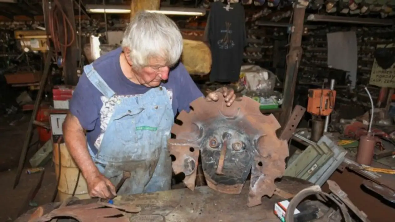 A Kansas artist spent 30 years filling his 70-acre property with metal sculptures; nearly 600 giant