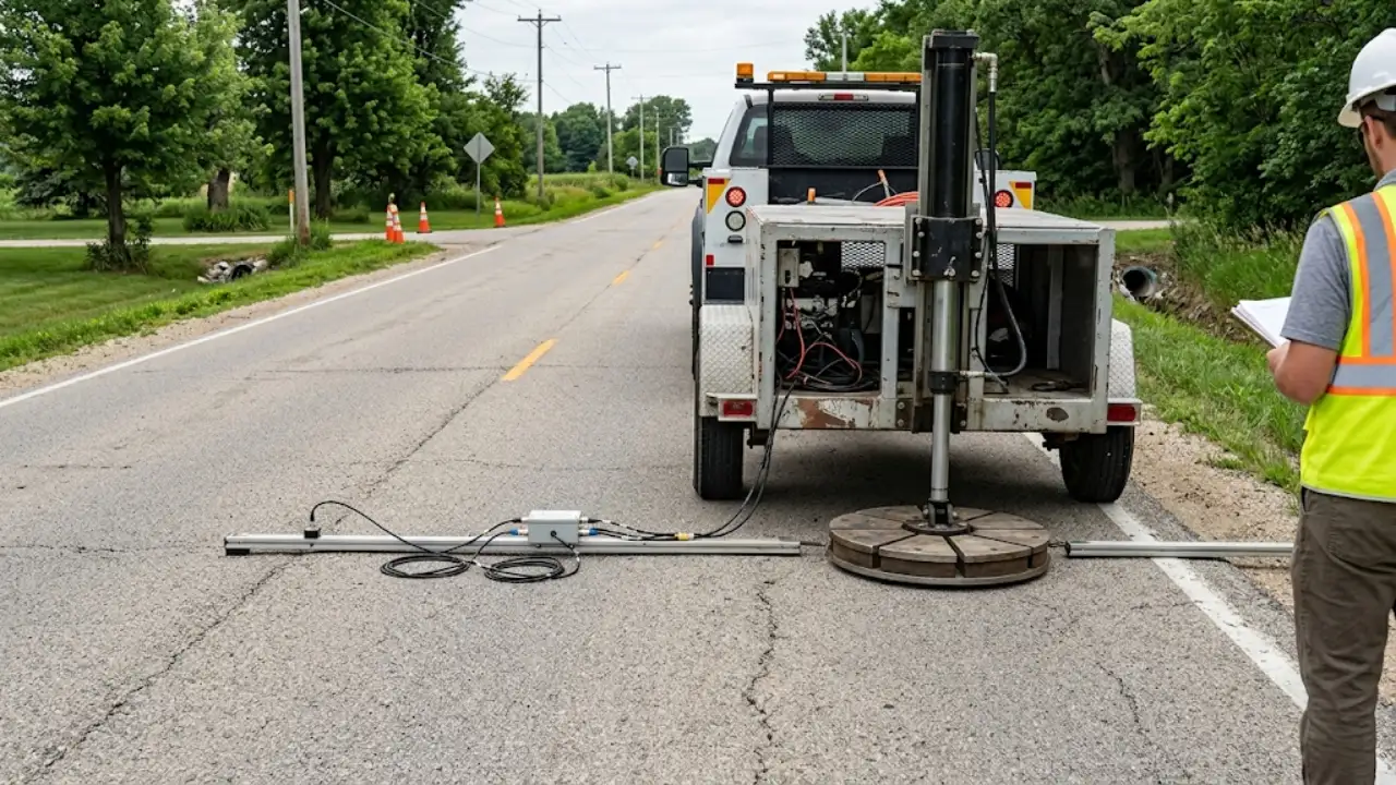 AI-generated representative image showing deteriorated asphalt being: The wider industry impact
