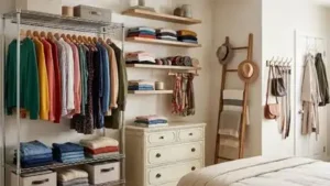 Here are nine practical ways to store clothes without a wardrobe