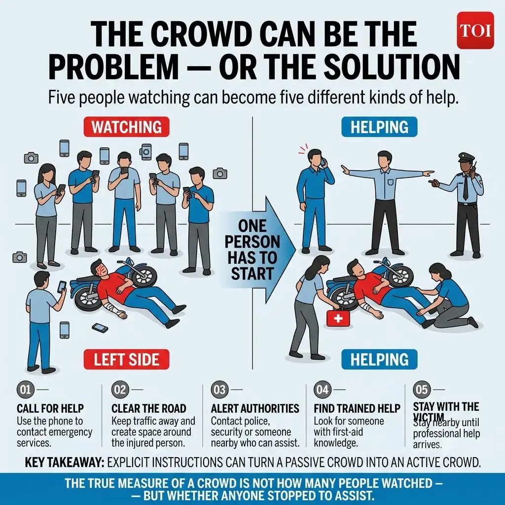 In an emergency, helping does not always mean knowing exactly what to do