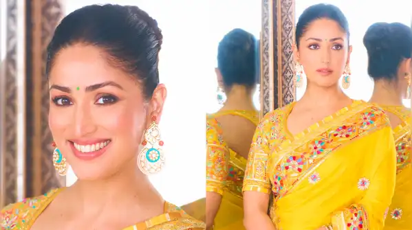 she wore an Abu Jani Sandeep Khosla saree, distinguished by timeless Indian aesthetics