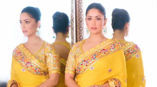 she wore an Abu Jani Sandeep Khosla saree, distinguished by timeless Indian aesthetics