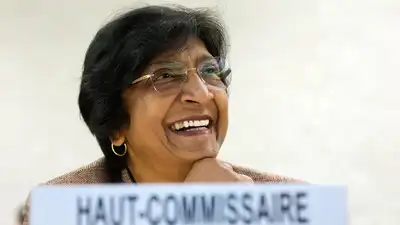 “If you clap a little bit more I may share this prize with Trump,” Pillay said in Nuremberg