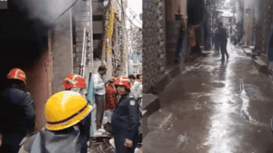 Alcoholic man sets house on fire in Delhi's Jahangirpuri; cylinder blast injures firefighter