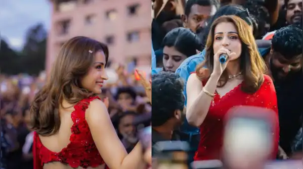 Trisha Krishnan gave this timeless colour a romantic and contemporary touch by wearing