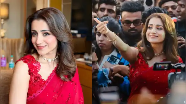 Trisha Krishnan gave this timeless colour a romantic and contemporary touch by wearing