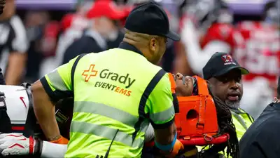 Atlanta Falcons rookie linebacker suffered a scary neck injury during Sunday’s game