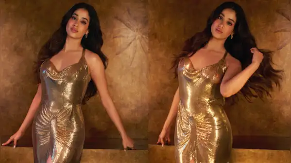 Janhvi Kapoor turns up the heat in a gold backless dress on 'Koffee With Karan's couch — Rapid-fire