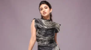 Black and white have been upgraded in style, as Sreeleela wore a fabulous Saaksha & Kinni