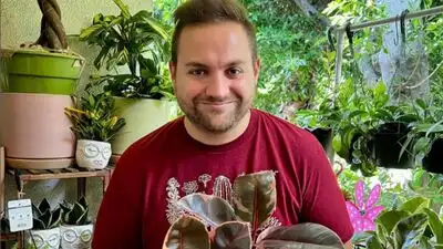 A Los Angeles man lost his office job in 2020 and began selling plants from a 600-sq-ft apartment
